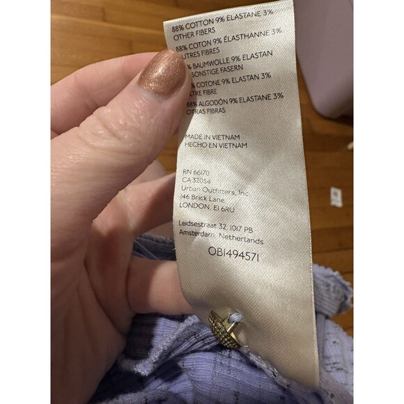 Anthropologie Pilcro Size M Henley Halter Top Purple - Picture 6 of 6